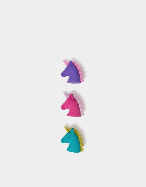 3-Pack Girls Unicorn Erasers