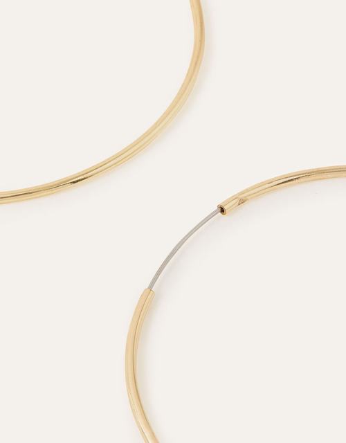 14ct Gold-Plated Medium Hoop Earrings