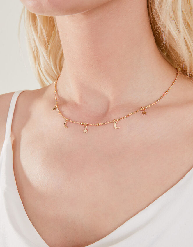 Stars and Moon Station Necklace