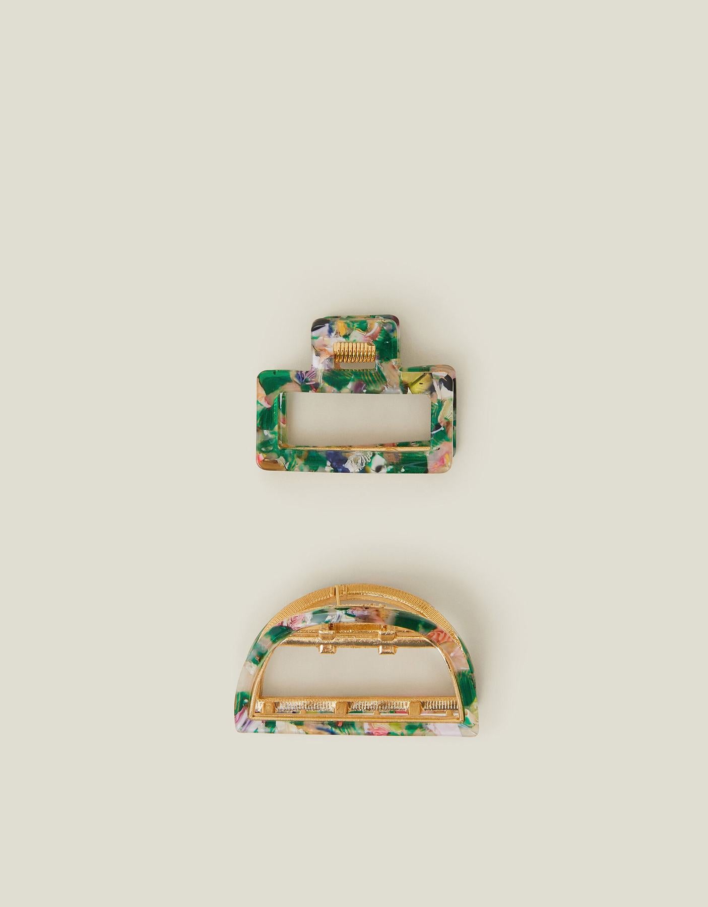 Metal Resin Claw Clips Set of Two