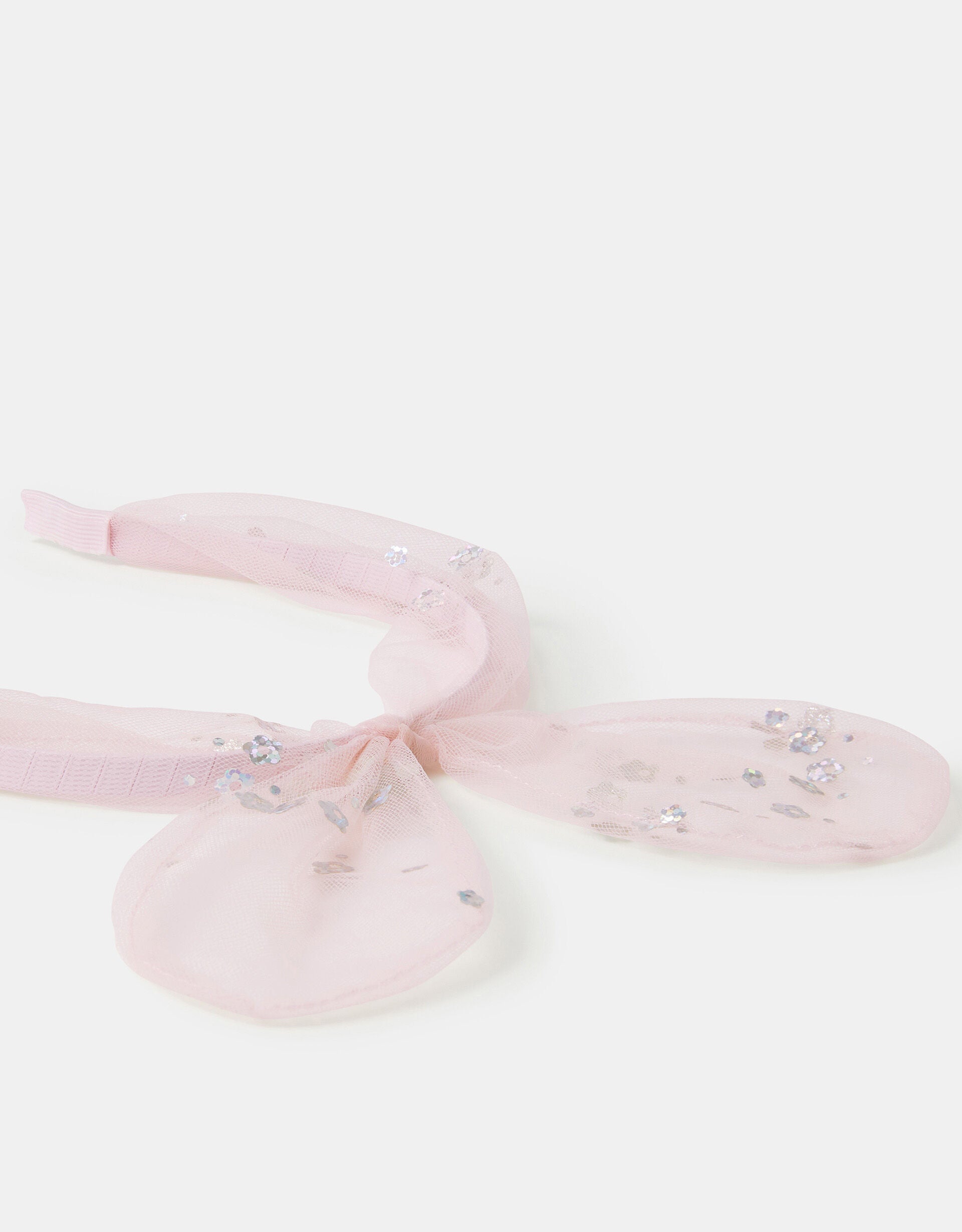 Girls Flower Mesh Bow Headband