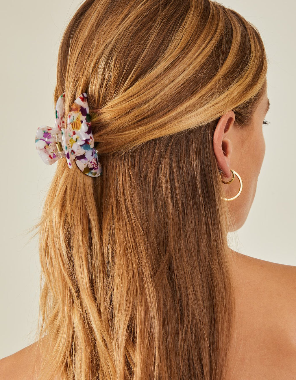 Marbled Resin Claw Clip