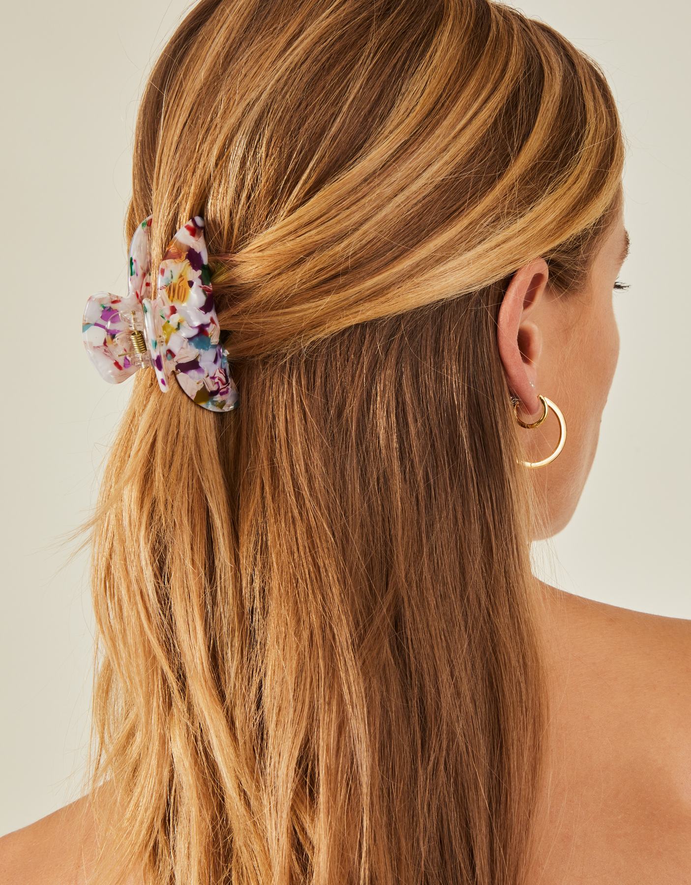 Marbled Resin Claw Clip