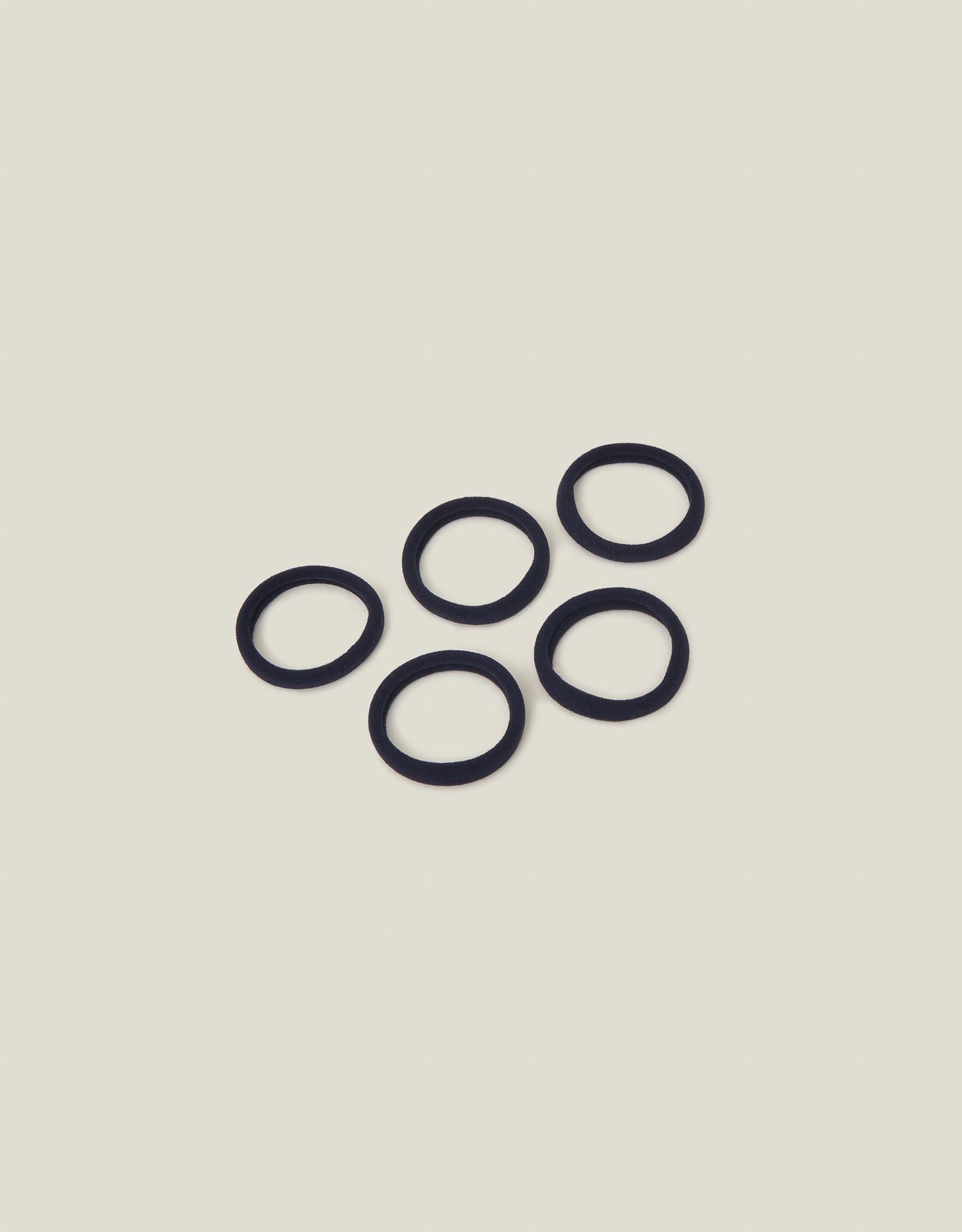 5-Pack Towelling Hair Bands Blue