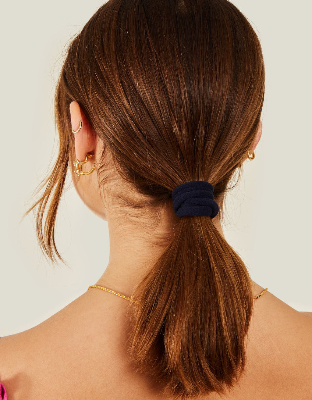 5-Pack Towelling Hair Bands Blue