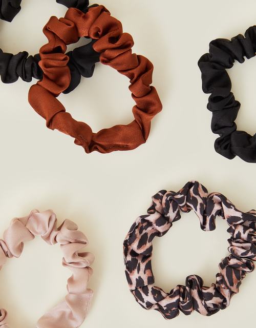 5-Pack Leopard Print Scrunchies