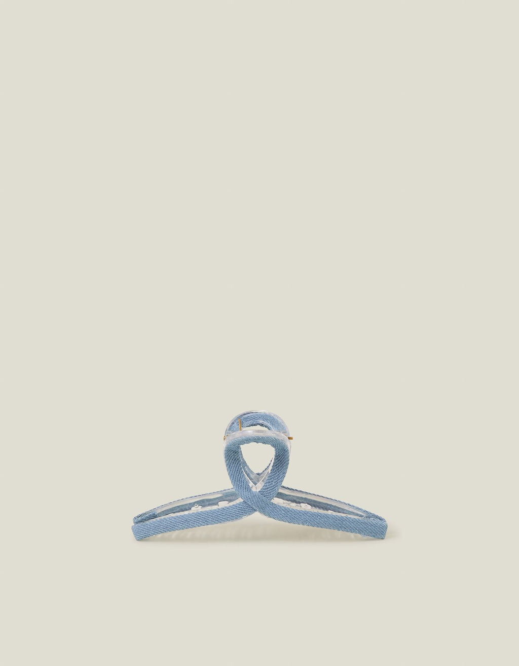 Wrapped Denim Claw Clip