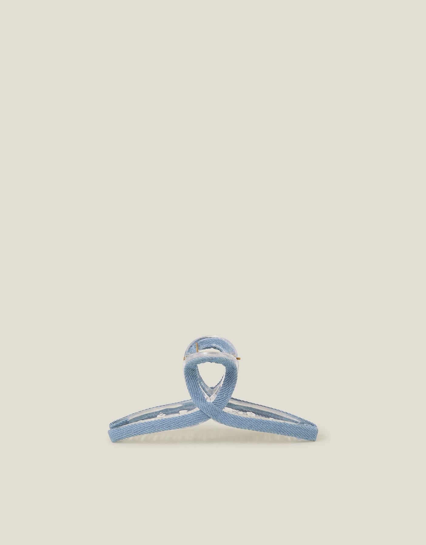 Wrapped Denim Claw Clip