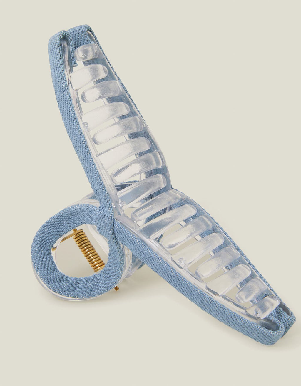 Wrapped Denim Claw Clip