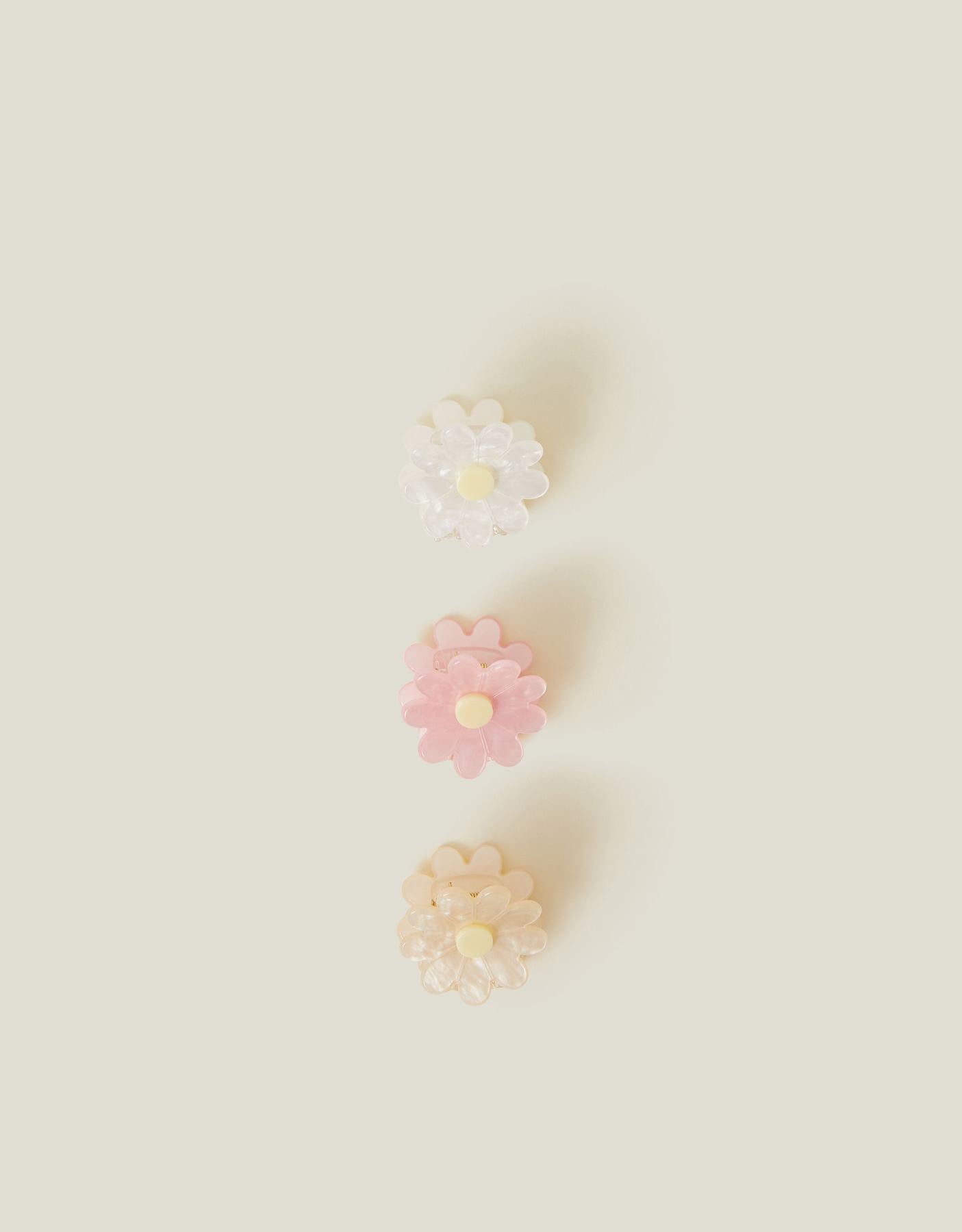 3-Pack Mini Daisy Claw Clips
