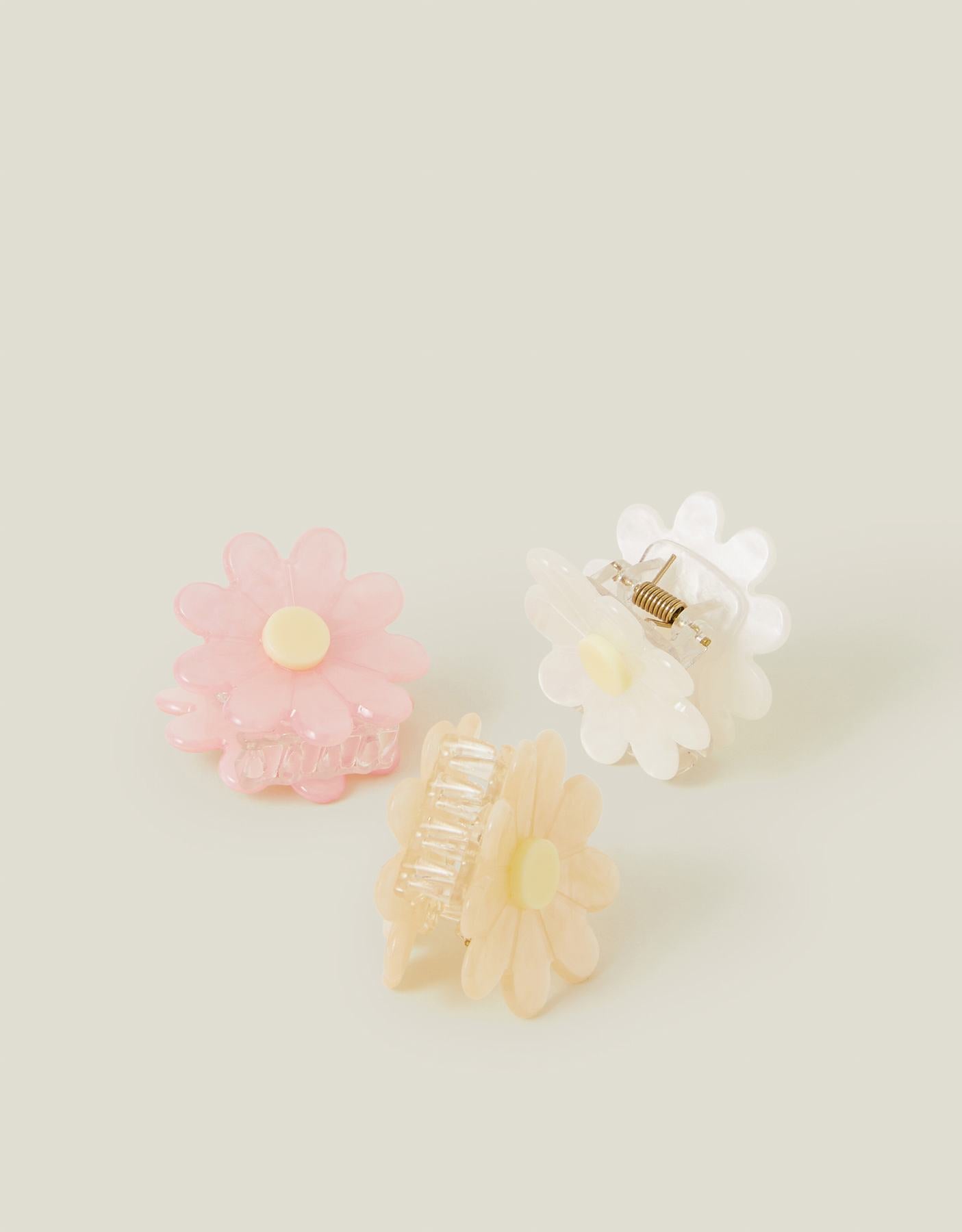 3-Pack Mini Daisy Claw Clips