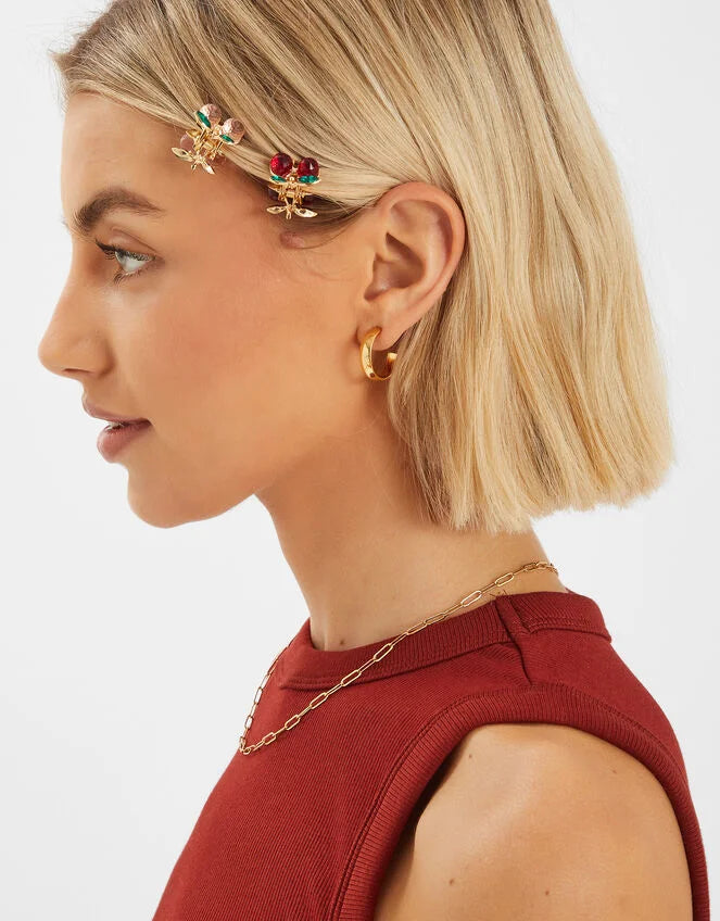 4-Pack Cherry Gem Claw Clip