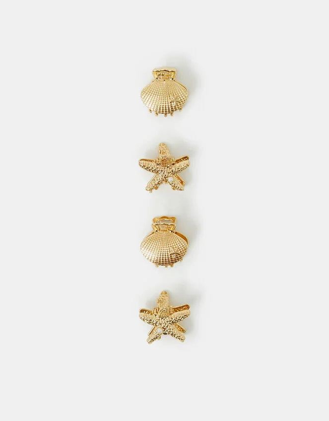 4-Pack Mini Shell Claw Clips