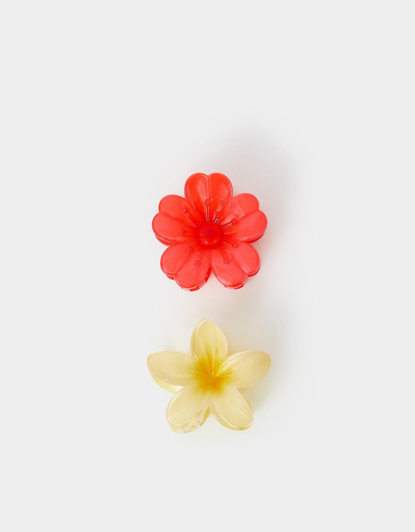 2-Pack Mix Flower Claw Clips
