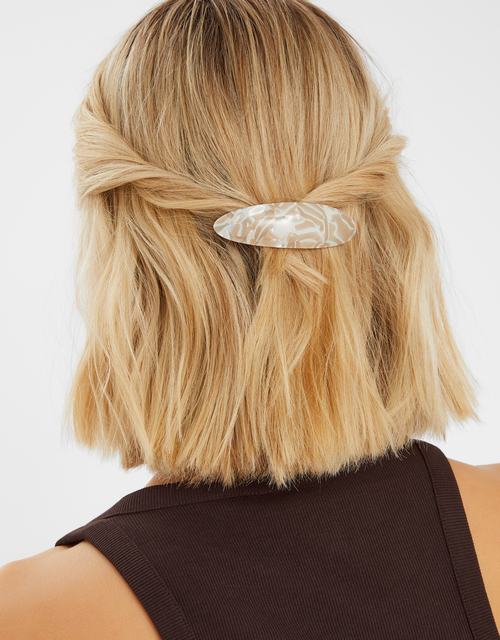 Pearl Resin Barrette Hair Clip