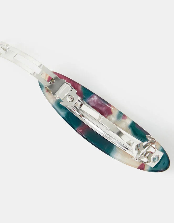 Marble Resin Barrette Hair Clip