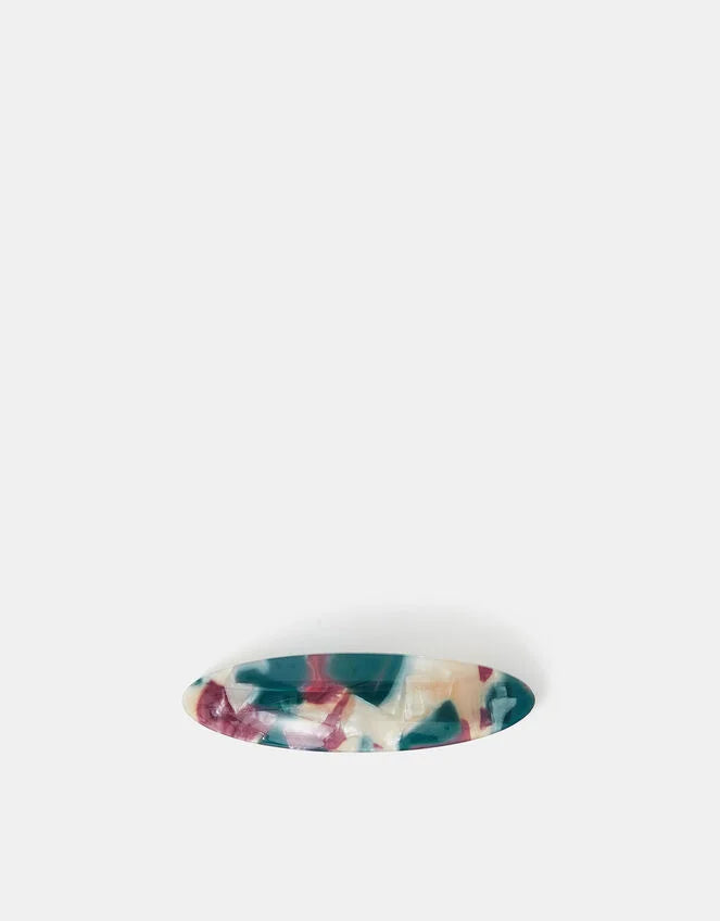 Marble Resin Barrette Hair Clip