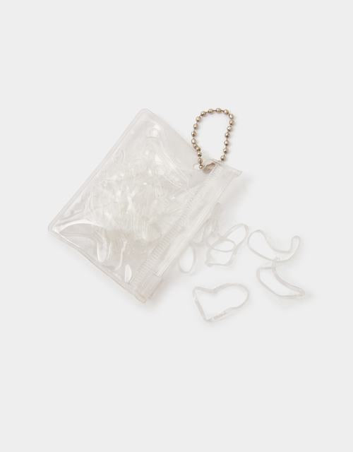 50-Pack Mini Elastic Hair Bands White