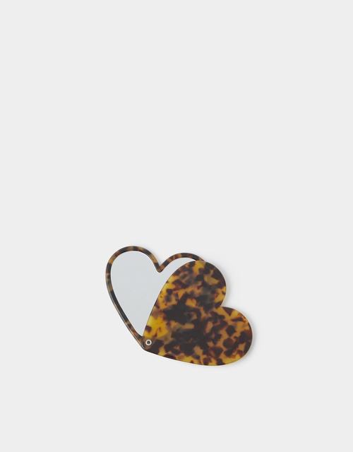Tort Resin Heart Compact Mirror