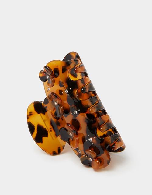 Flower Tort Claw Clip