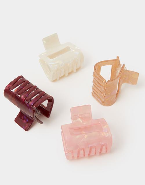 4-Pack Iridescent Square Claw Clips