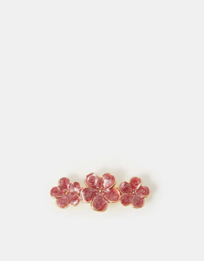 Sparkle Floral Barrette Hair Clip