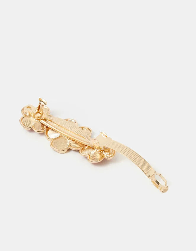 Sparkle Floral Barrette Hair Clip