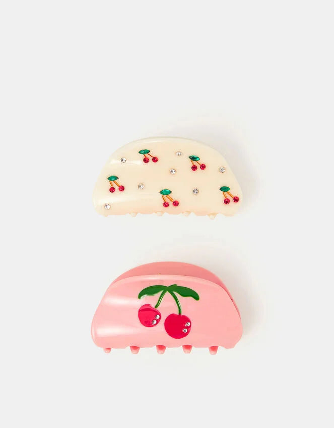 2-Pack Cherry Gem Claw Clips