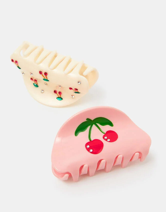2-Pack Cherry Gem Claw Clips