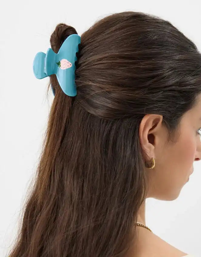 2-Pack Strawberry Print Claw Clips
