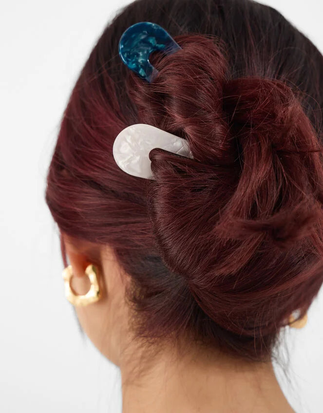 2-Pack Resin French Hair Pins