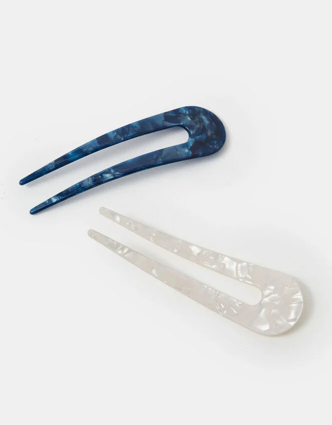 2-Pack Resin French Hair Pins