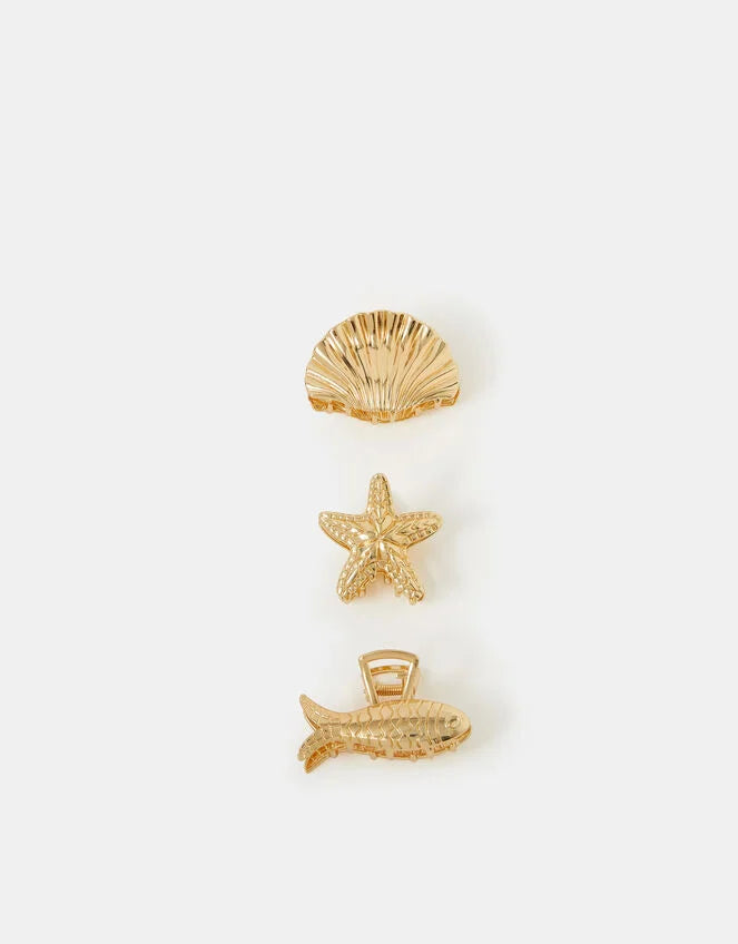 3-Pack Ocean Metal Claw Clips