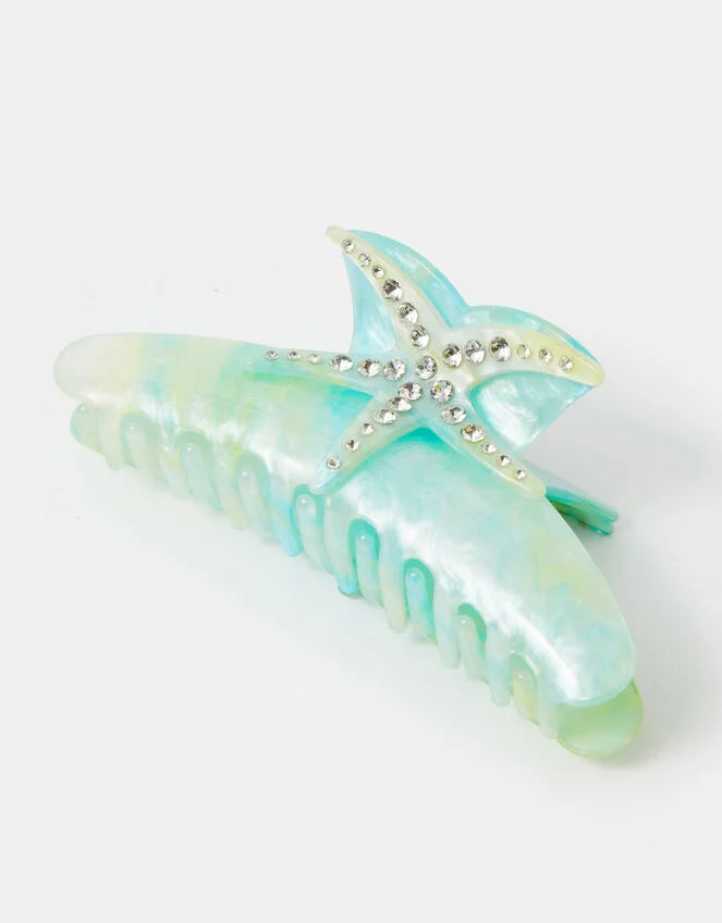 Starfish Shimmer Claw Clip