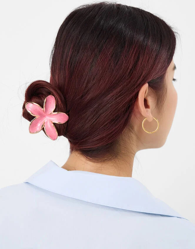 Tropical Flower Metal Claw Clip