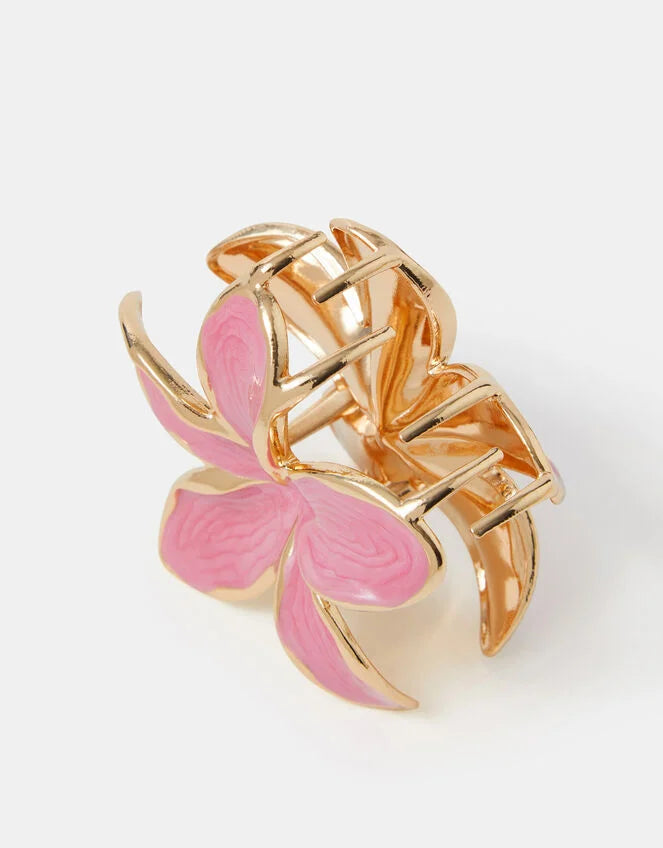 Tropical Flower Metal Claw Clip