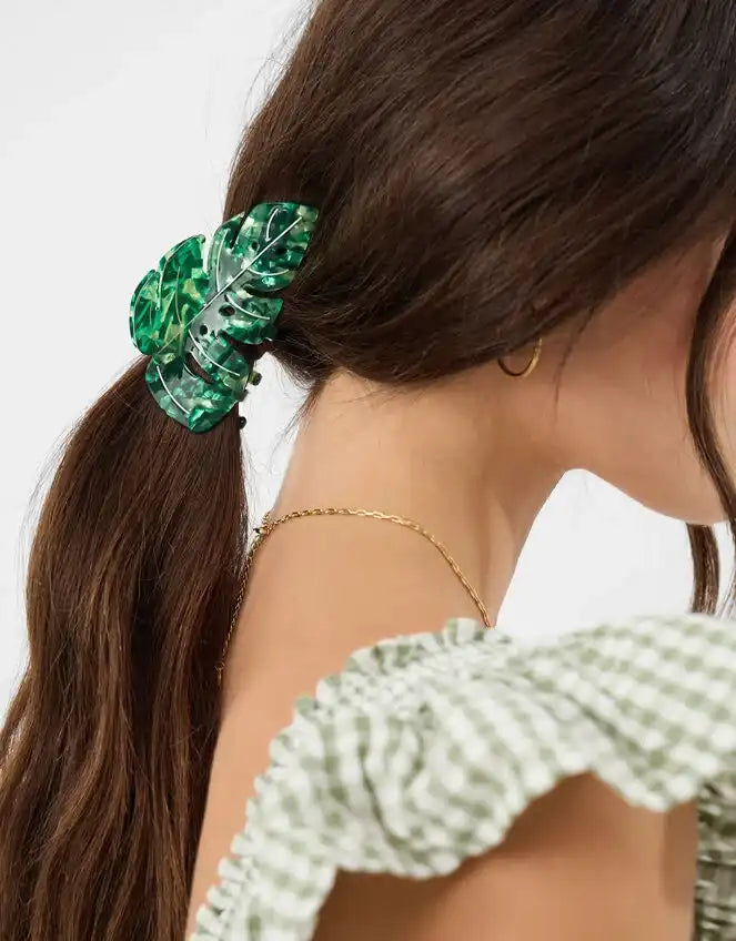 Monstera Leaf Claw Clip