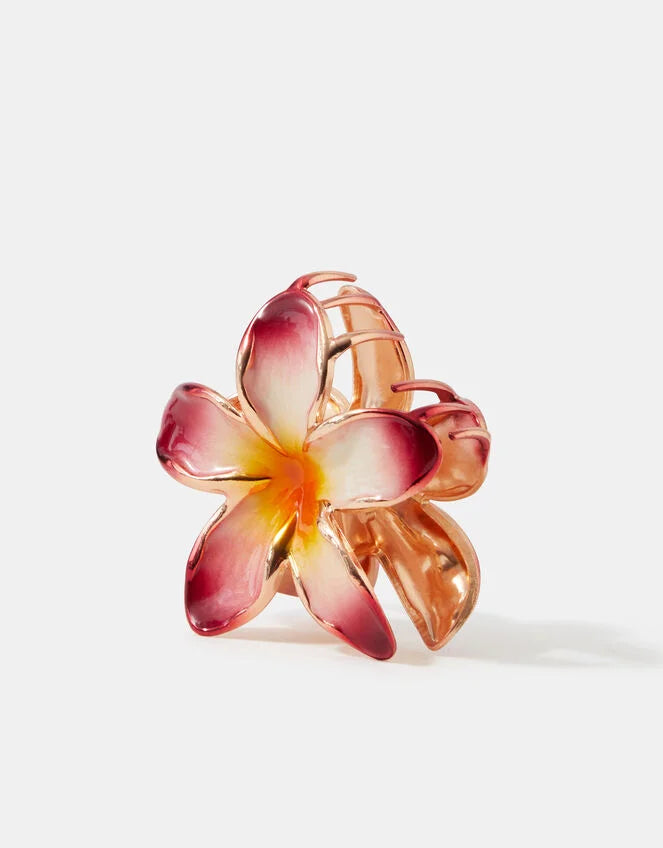Tropical Flower Metal Claw Clip
