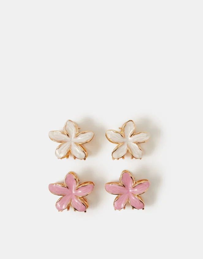 4-Pack Mini Flower Metal Claw Clips