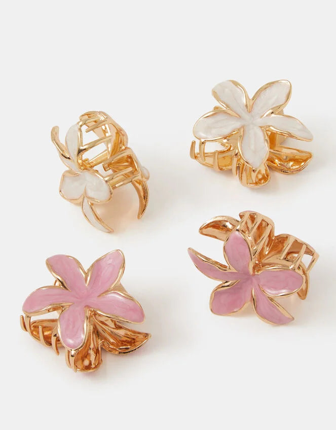 4-Pack Mini Flower Metal Claw Clips