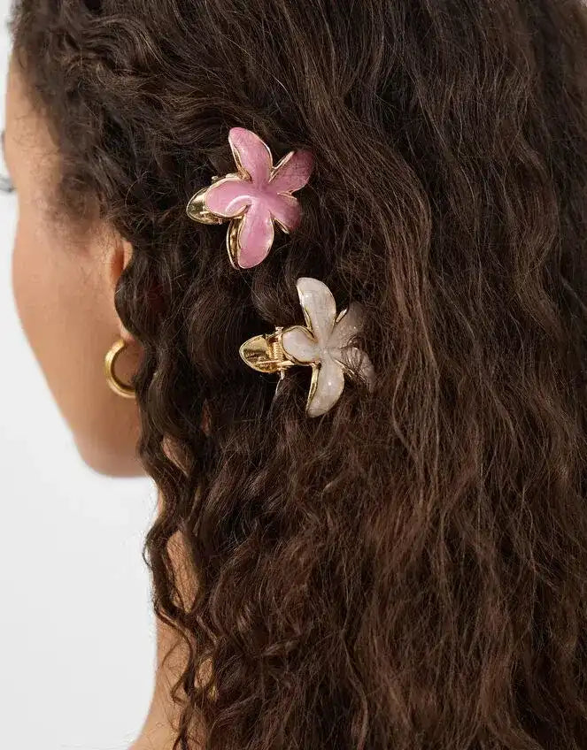 4-Pack Mini Flower Metal Claw Clips