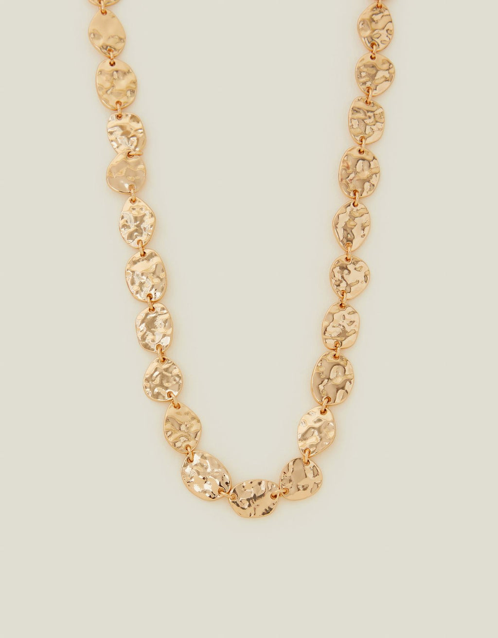 TEXTURED DISC NECKLACE