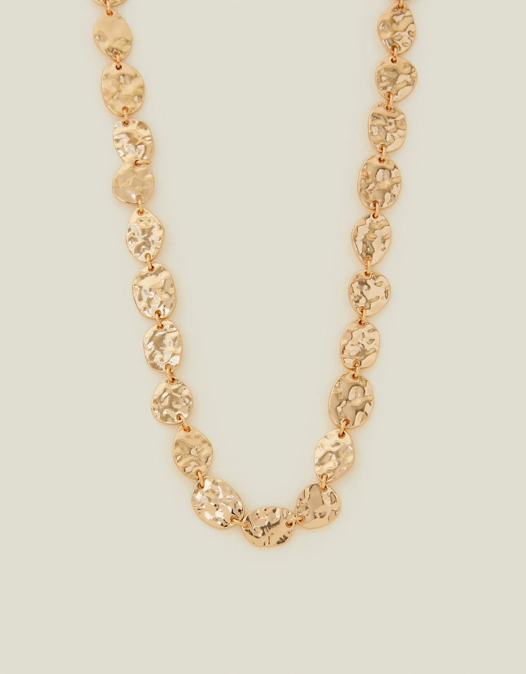 TEXTURED DISC NECKLACE