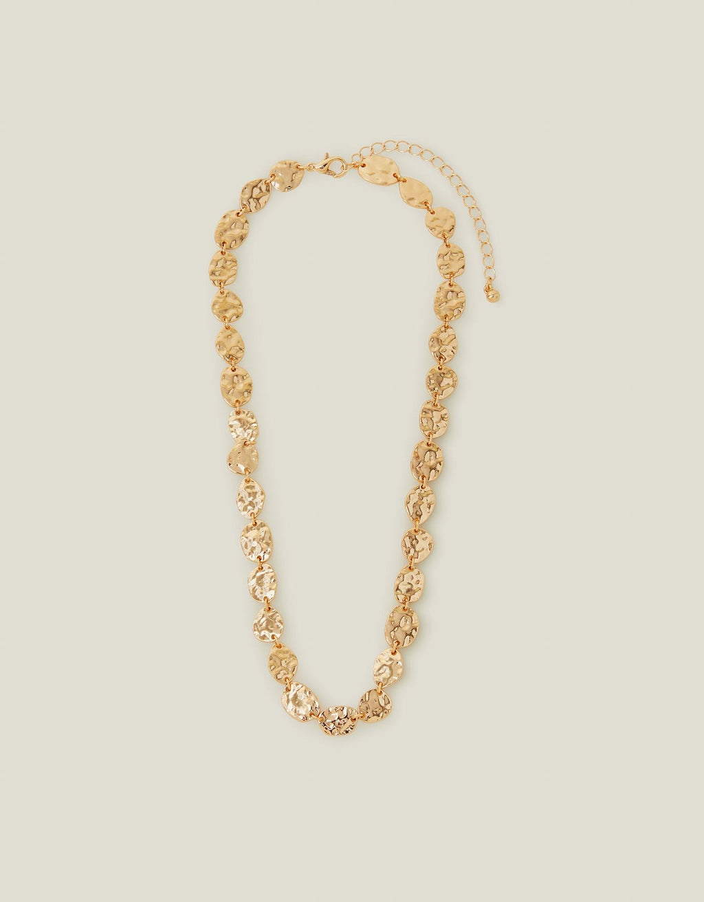 TEXTURED DISC NECKLACE