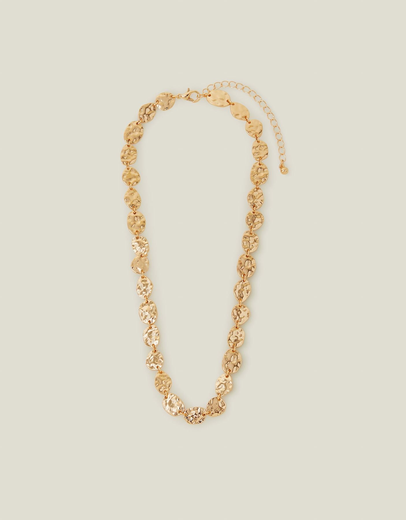 TEXTURED DISC NECKLACE