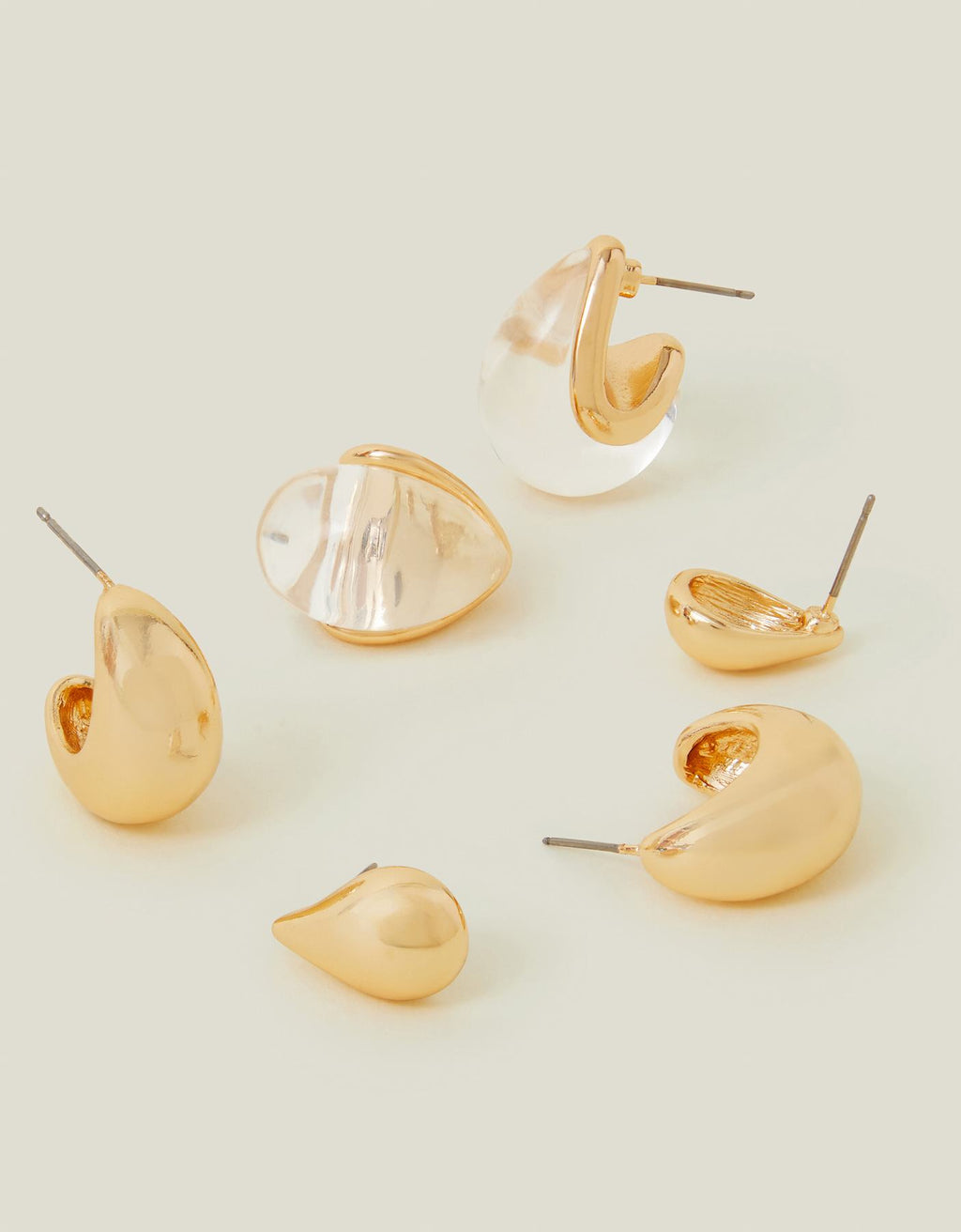 3-Pack Resin Drop Earrings