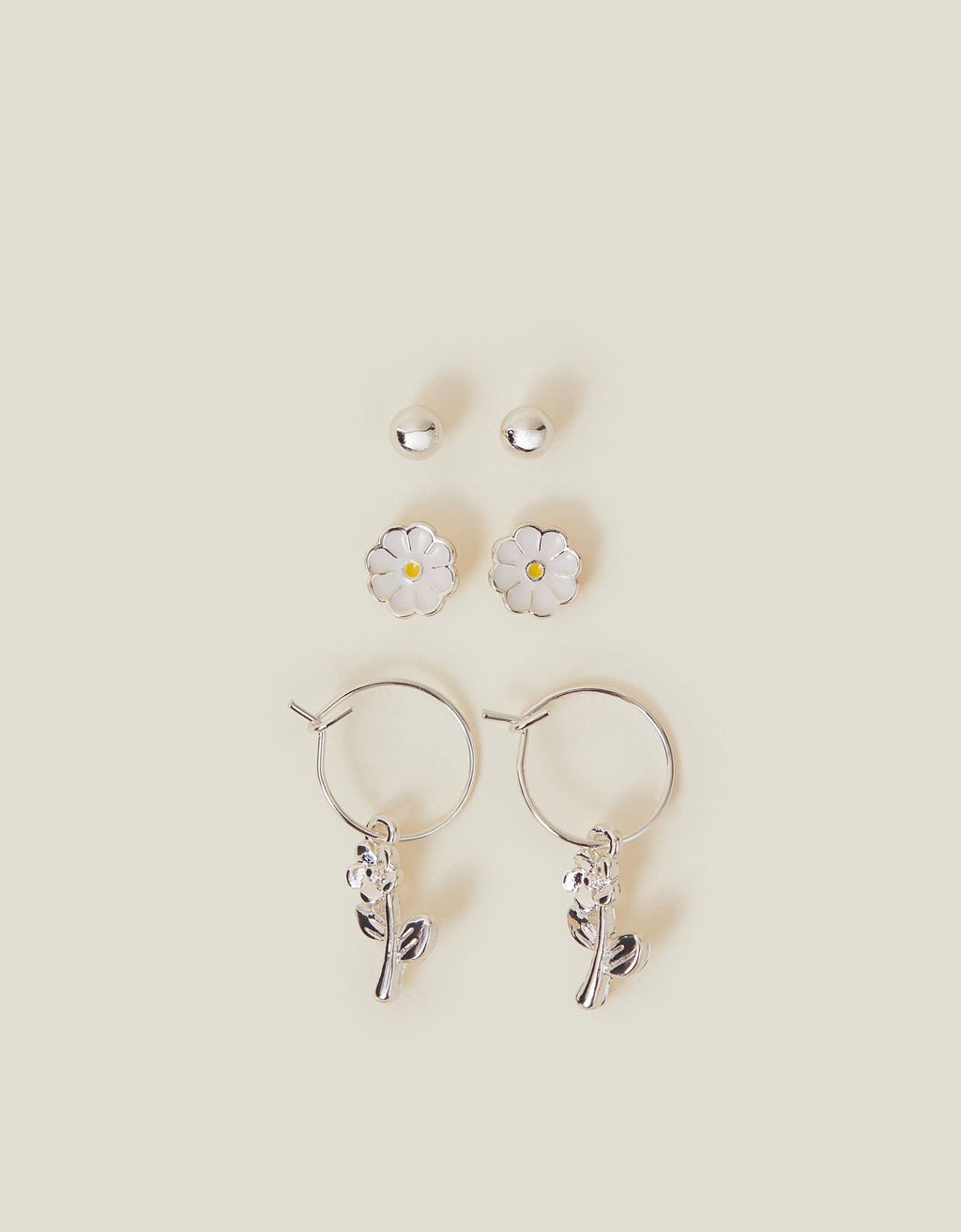 3-Pack Daisy Earrings