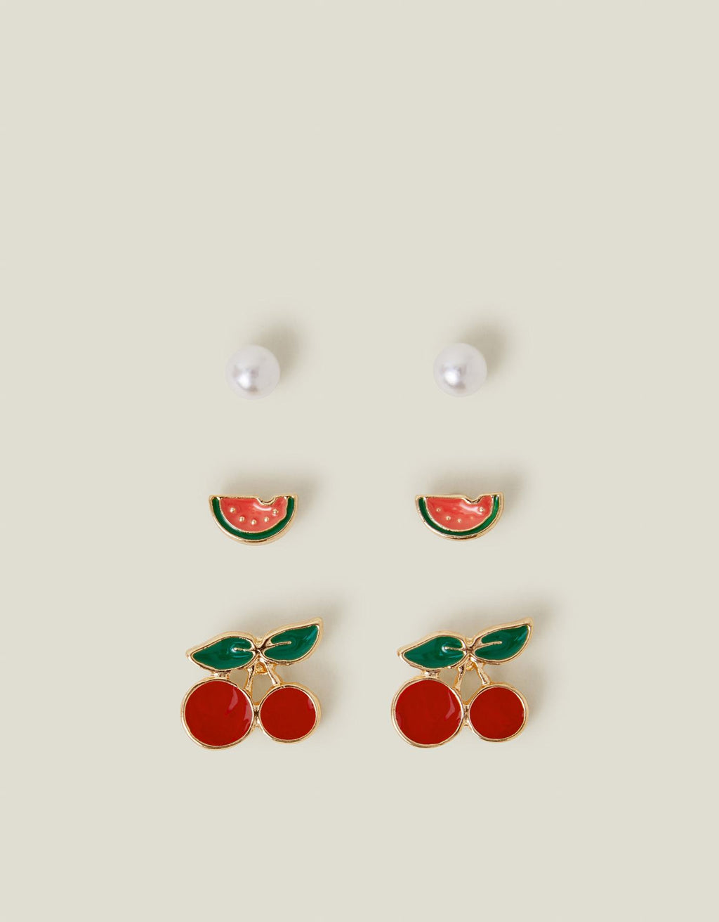 3-Pack Fruity Stud Earrings