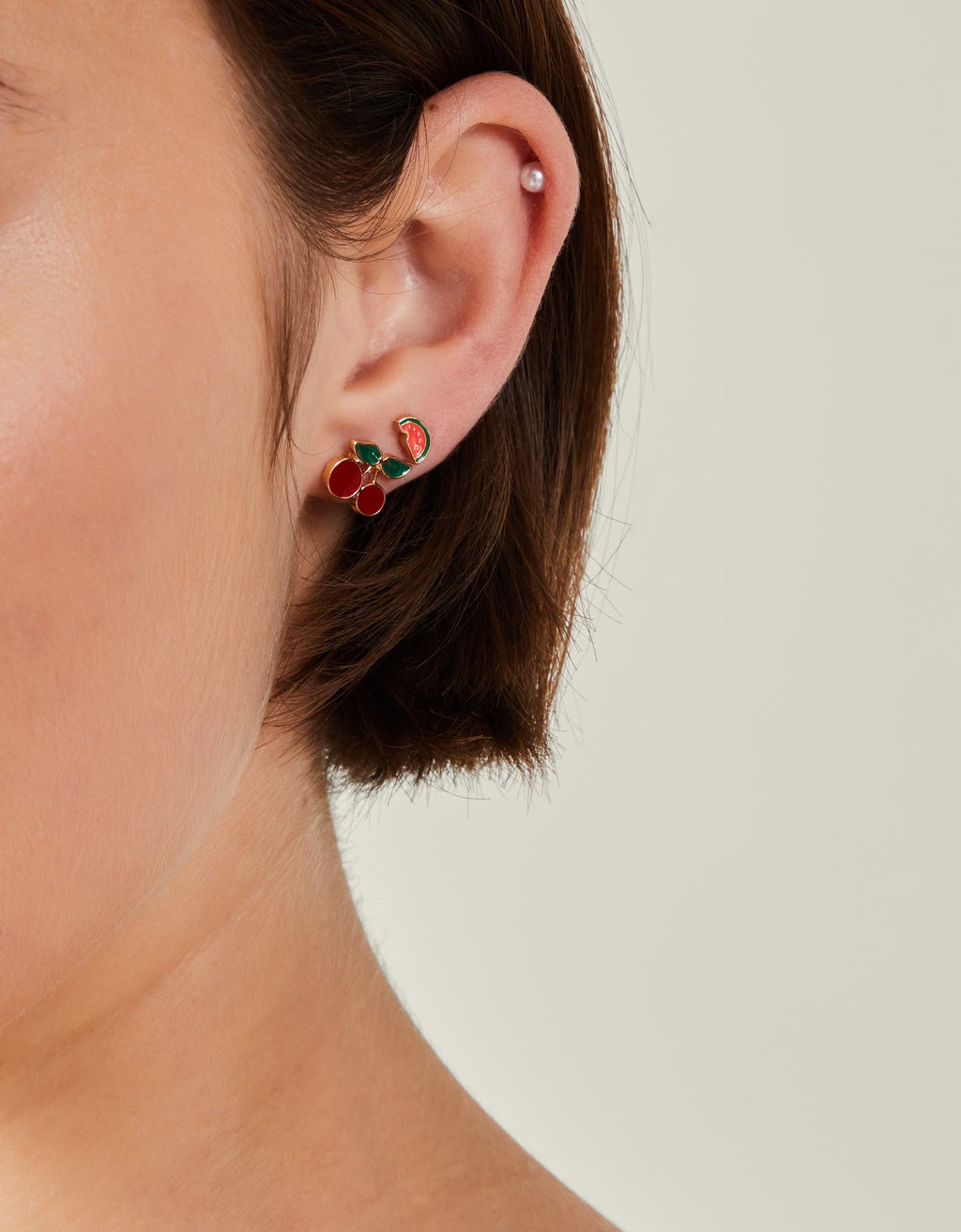 3-Pack Fruity Stud Earrings