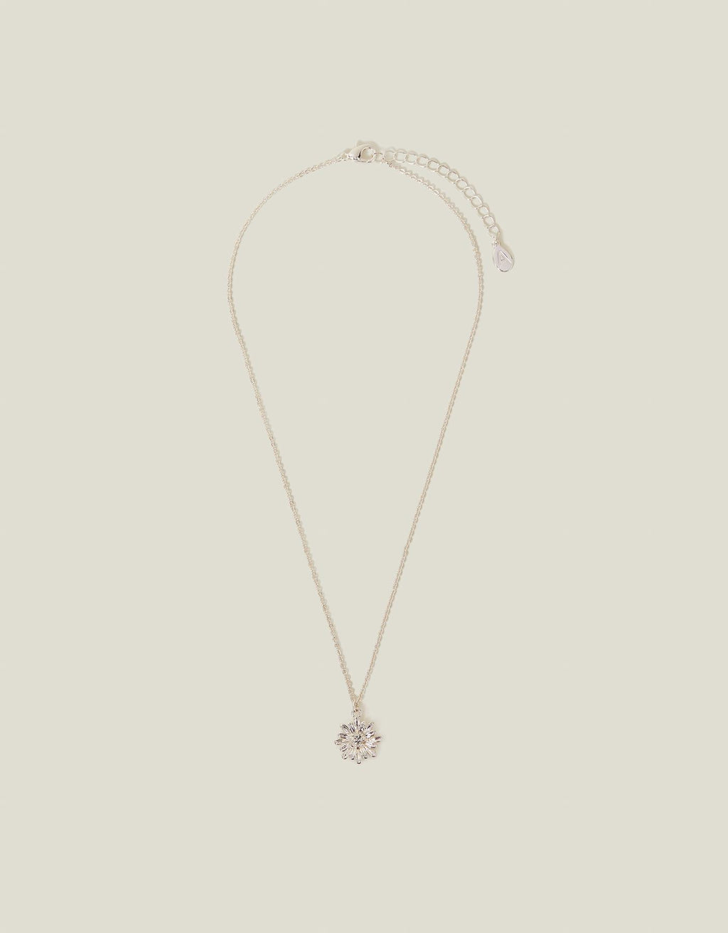 Flower Gem Pendant Necklace